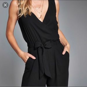 Abercrombie and Fitch wrap bow black jumpsuit